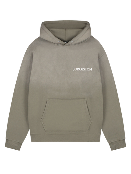 JorCustom JorCustom Ribbon Sunfade Oversized Hoodie - Vintage Green