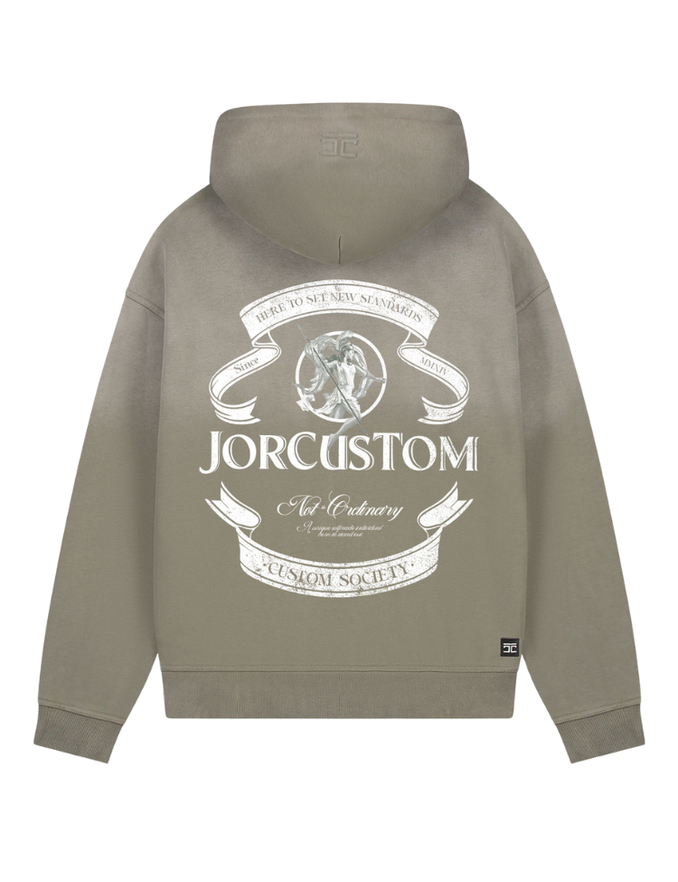 JorCustom Ribbon Sunfade Oversized Hoodie - Vintage Green - Eddy's