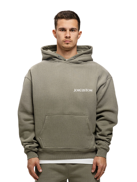 JorCustom JorCustom Ribbon Sunfade Oversized Hoodie - Vintage Green