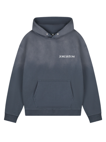 JorCustom JorCustom Ribbon Sunfade Oversized Hoodie - Ombre Blue