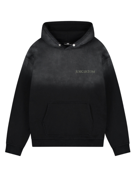JorCustom JorCustom Ribbon Sunfade Oversized Hoodie - Black