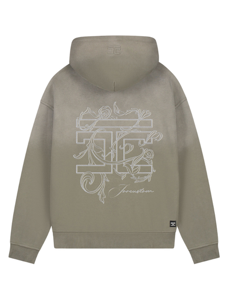 JorCustom JorCustom Ribbon Sunfade Oversized Hoodie - Vintage Green