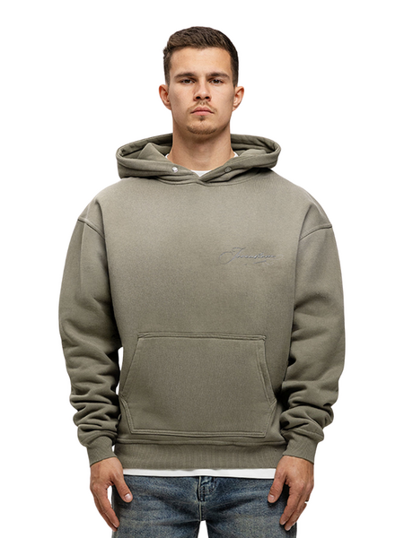 JorCustom JorCustom Ribbon Sunfade Oversized Hoodie - Vintage Green