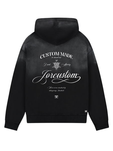 JorCustom JorCustom Handscript Sunfade Oversized Hoodie - Black