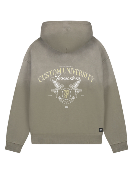 JorCustom JorCustom CustomUniversity Sunfade Oversized Hoodie - Vintage Green
