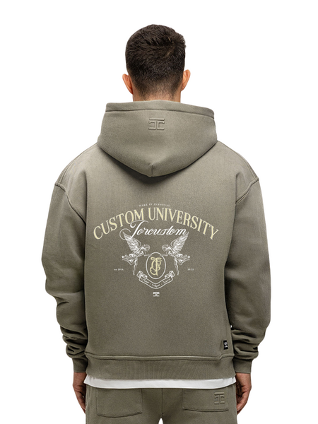 JorCustom JorCustom CustomUniversity Sunfade Oversized Hoodie - Vintage Green