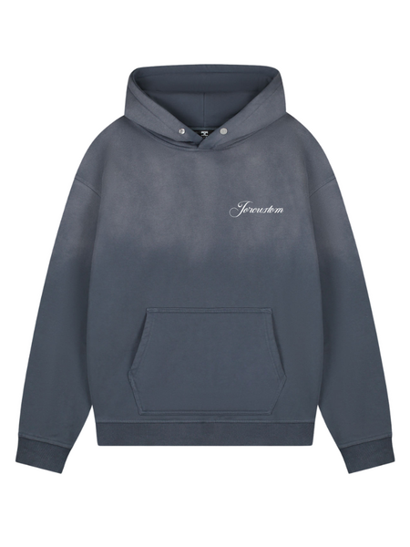 JorCustom JorCustom CustomUniversity Sunfade Oversized Hoodie - Ombre Blue
