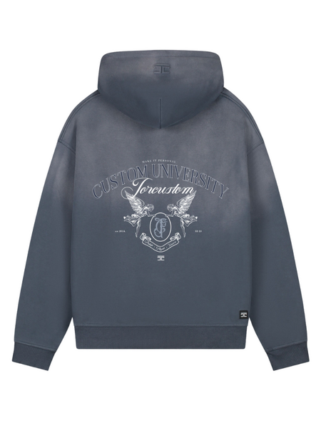 JorCustom JorCustom CustomUniversity Sunfade Oversized Hoodie - Ombre Blue