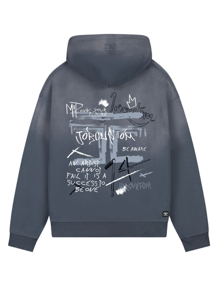 JorCustom JorCustom Artist Sunfade Oversized Hoodie - Ombre Blue