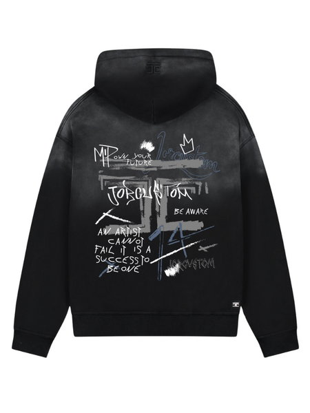 JorCustom JorCustom Artist Sunfade Oversized Hoodie - Black