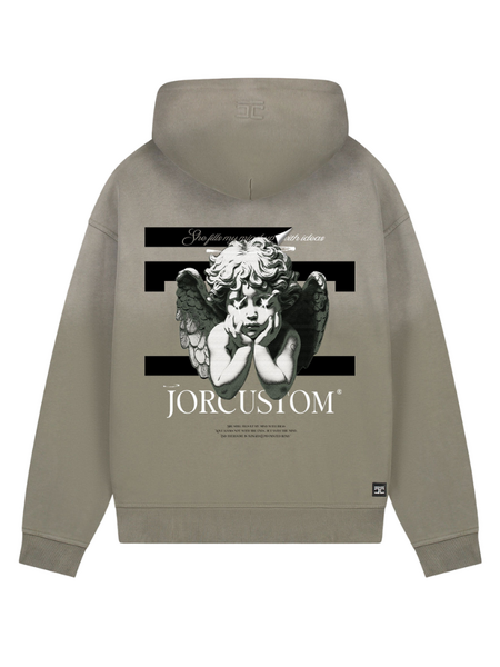 JorCustom Angel2.0 Sunfade Oversized Hoodie - Vintage Green