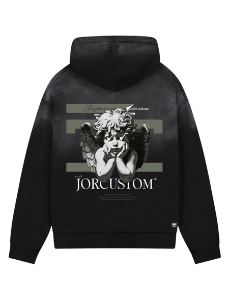 JorCustom JorCustom Angel2.0 Sunfade Oversized Hoodie - Black