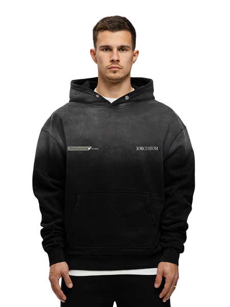 JorCustom JorCustom Angel2.0 Sunfade Oversized Hoodie - Black