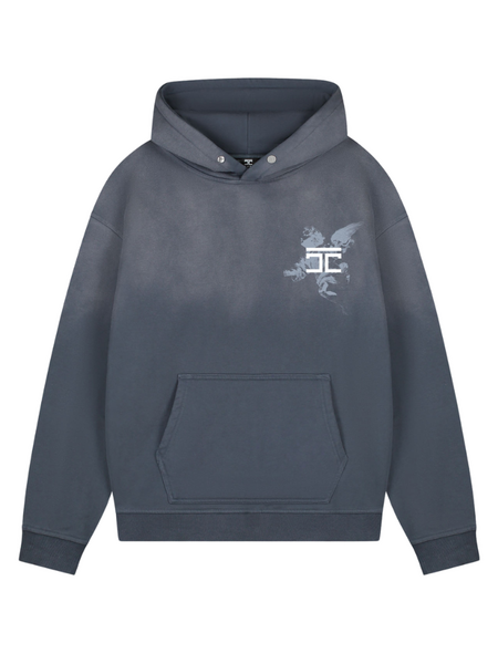 JorCustom JorCustom AboveAllLimits Sunfade Oversized Hoodie - Ombre Blue