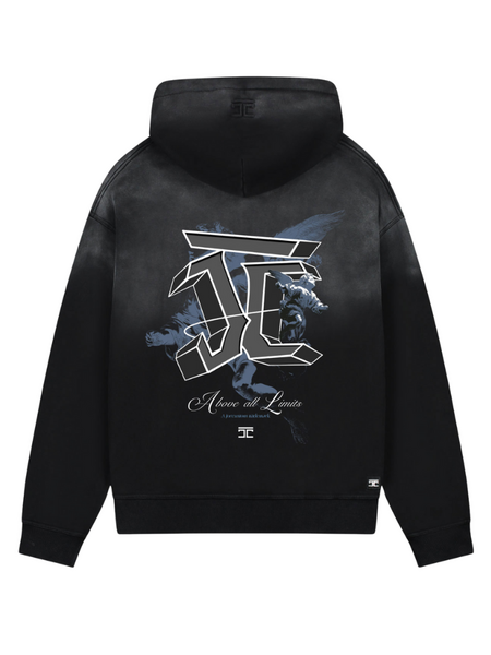 JorCustom JorCustom AboveAllLimits Sunfade Oversized Hoodie - Black