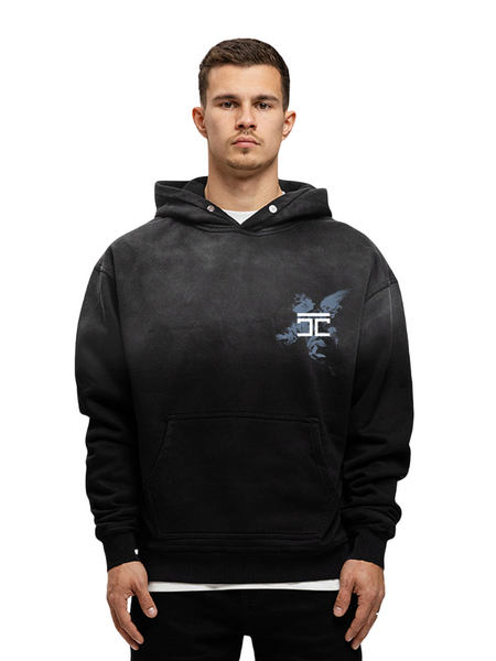 JorCustom JorCustom AboveAllLimits Sunfade Oversized Hoodie - Black