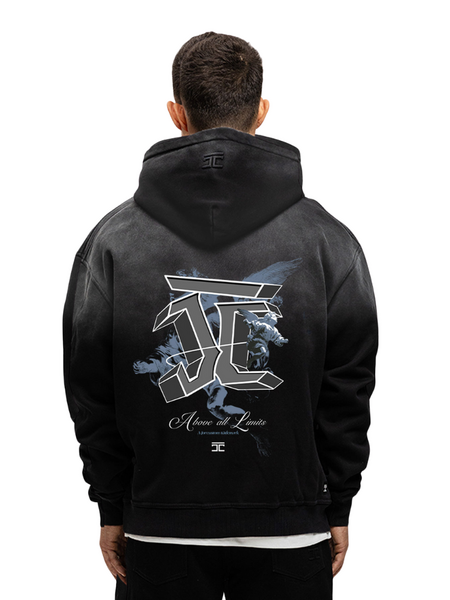 JorCustom JorCustom AboveAllLimits Sunfade Oversized Hoodie - Black
