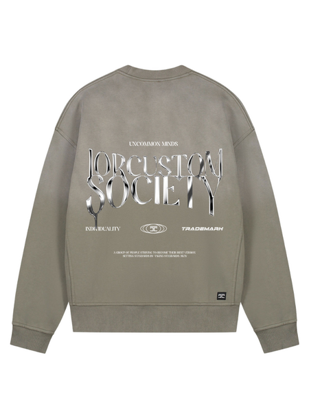 JorCustom JorCustom UncommonMinds Sunfade Crewneck Sweater - VintageGreen