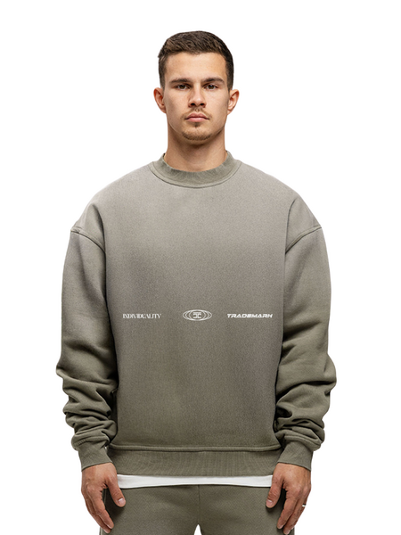 JorCustom JorCustom UncommonMinds Sunfade Crewneck Sweater - VintageGreen