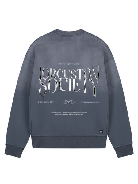 JorCustom JorCustom UncommonMinds Sunfade Crewneck Sweater - Ombre Blue