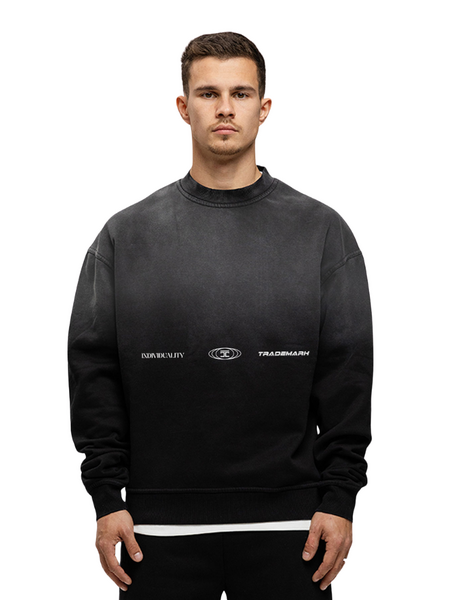 JorCustom JorCustom UncommonMinds Sunfade Crewneck Sweater - Black