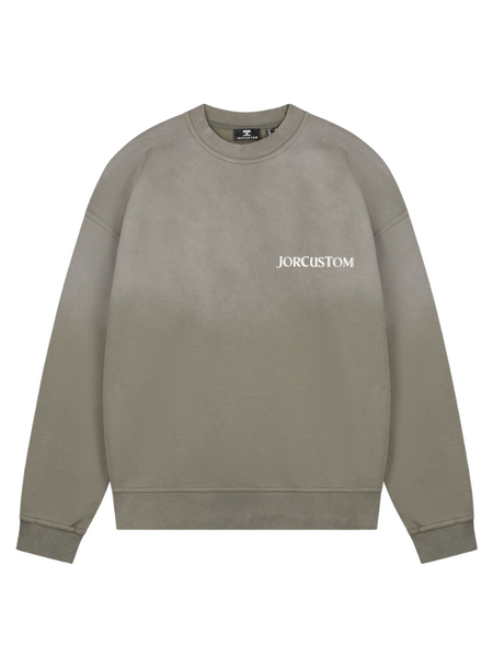 JorCustom JorCustom Ribbon Sunfade Crewneck Sweater - Vintage Green