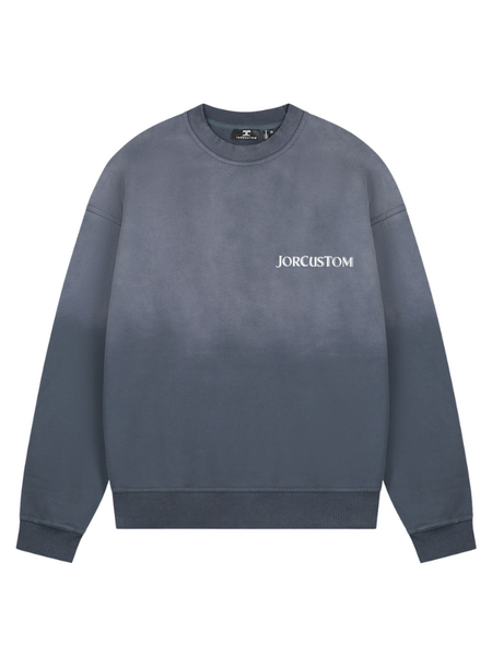 JorCustom JorCustom Ribbon Sunfade Crewneck Sweater - Ombre Blue