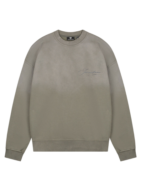 JorCustom JorCustom Renaissance Sunfade Crewneck Sweater - Vintage Green