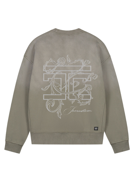 JorCustom JorCustom Renaissance Sunfade Crewneck Sweater - Vintage Green
