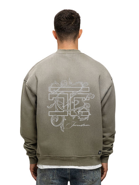 JorCustom JorCustom Renaissance Sunfade Crewneck Sweater - Vintage Green