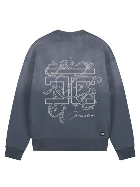 JorCustom JorCustom Renaissance Sunfade Crewneck Sweater - Ombre Blue
