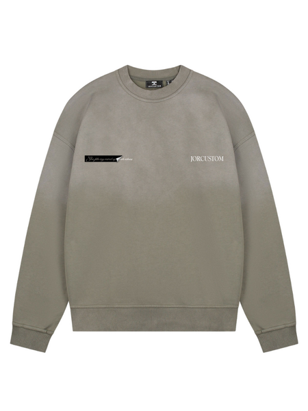 JorCustom JorCustom Angel2.0 Sunfade Crewneck Sweater - Vintage Green