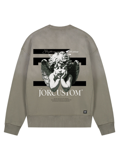 JorCustom JorCustom Angel2.0 Sunfade Crewneck Sweater - Vintage Green