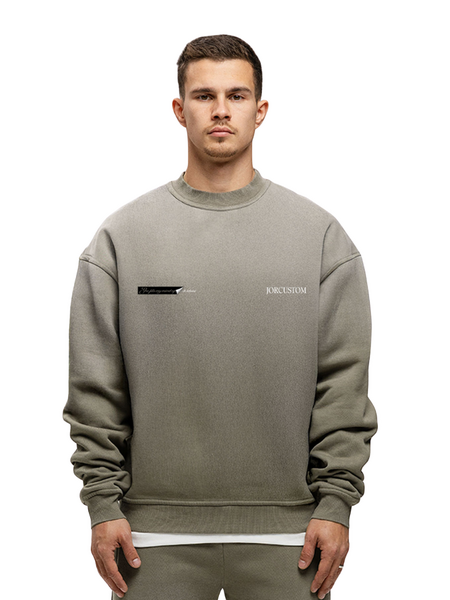 JorCustom JorCustom Angel2.0 Sunfade Crewneck Sweater - Vintage Green