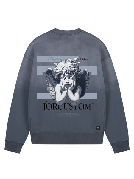JorCustom JorCustom Angel2.0 Sunfade Crewneck Sweater - OmbreBlue