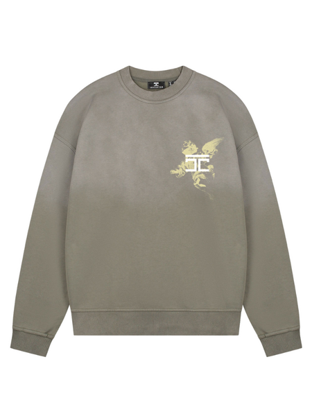 JorCustom AboveAllLimits Sunfade Crewneck Sweater - Vintage Green JorCustom JorCustom AboveAllLimits Sunfade Crewneck Sweater - Vintage Green