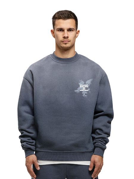JorCustom JorCustom AboveAllLimits Sunfade Crewneck Sweater - Ombre Blue