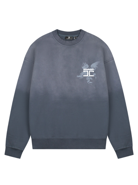 JorCustom JorCustom AboveAllLimits Sunfade Crewneck Sweater - Ombre Blue