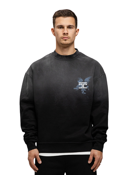 JorCustom JorCustom AboveAllLimits Sunfade Crewneck Sweater - Black