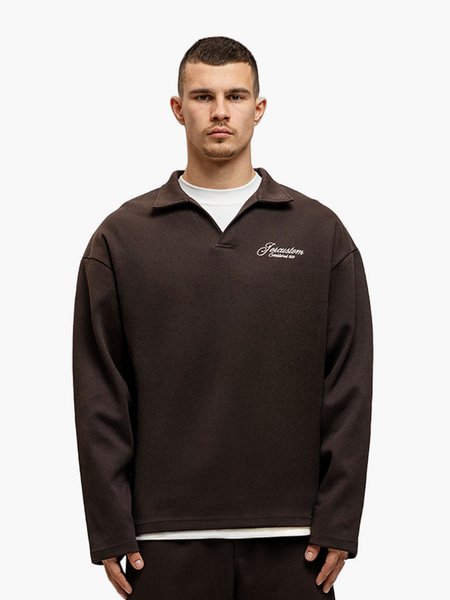 JorCustom Heritage Longsleeve Polo - Brown