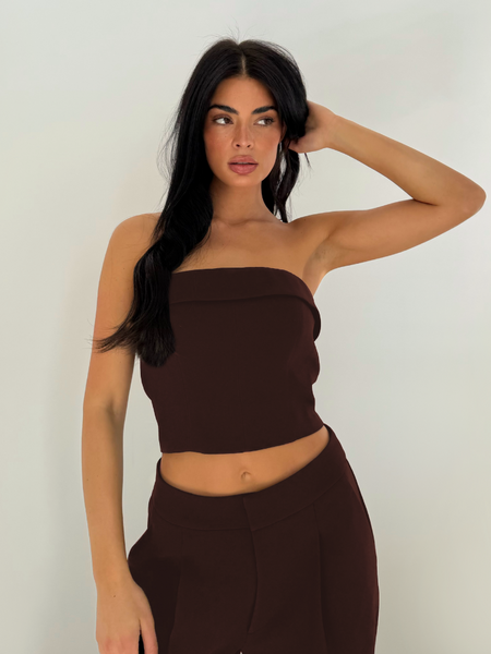 Unique The Label Unique The Label Yve Top - Chocolate