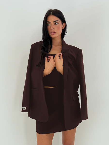 Unique The Label Unique The Label Novee Blazer - Chocolate