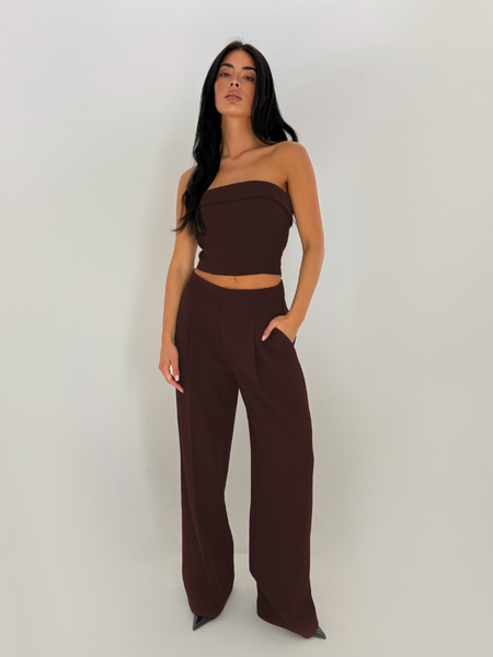 Unique The Label Unique The Label Jodie Pantalon - Chocolate