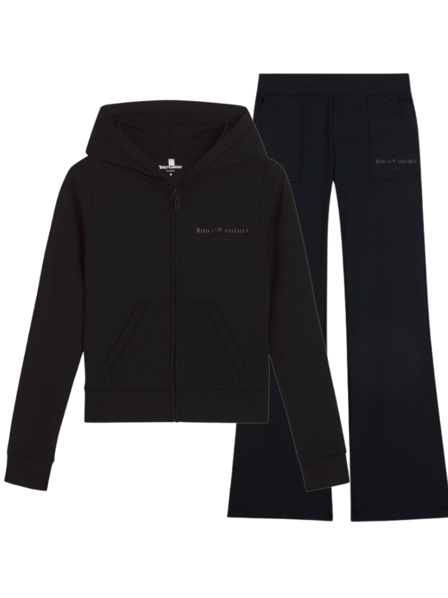 Juicy Couture Juicy Couture  Activewear Peached Interlock Combi Set - Black