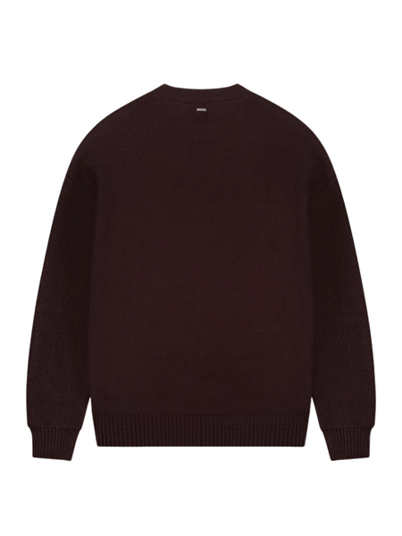 Croyez Croyez Etiquette Knit Sweater - Burgundy