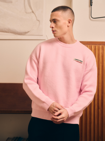 Croyez Etiquette Knit Sweater - Pink Croyez Croyez Etiquette Knit Sweater - Pink