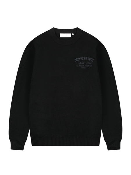 Croyez 'En Vous' Knit Sweater - Black