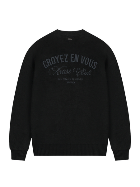 Croyez Croyez 'En Vous' Knit Sweater - Black
