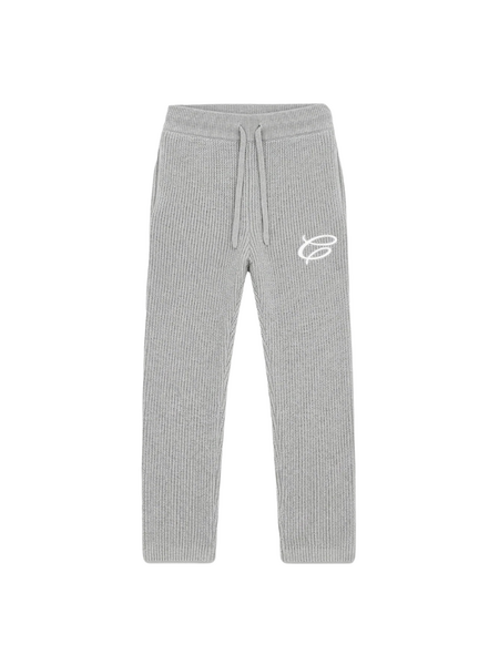 Croyez Mini Essence Knit Straight Pants - Grey