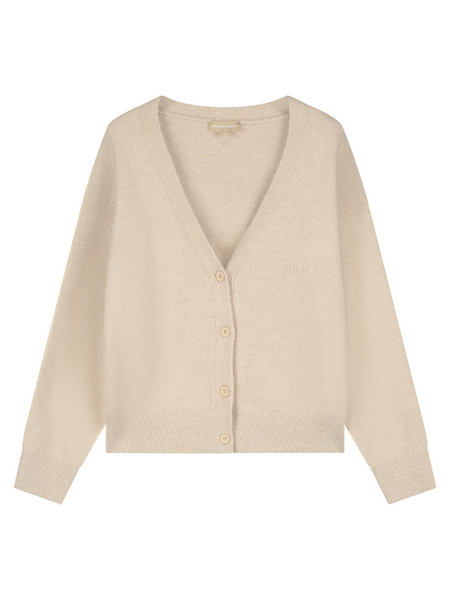 Malelions Women Oversized Knitted Cardigan - Sand